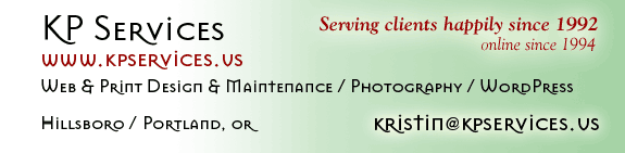 KP Services Custom Web Design and Marketing nameplate